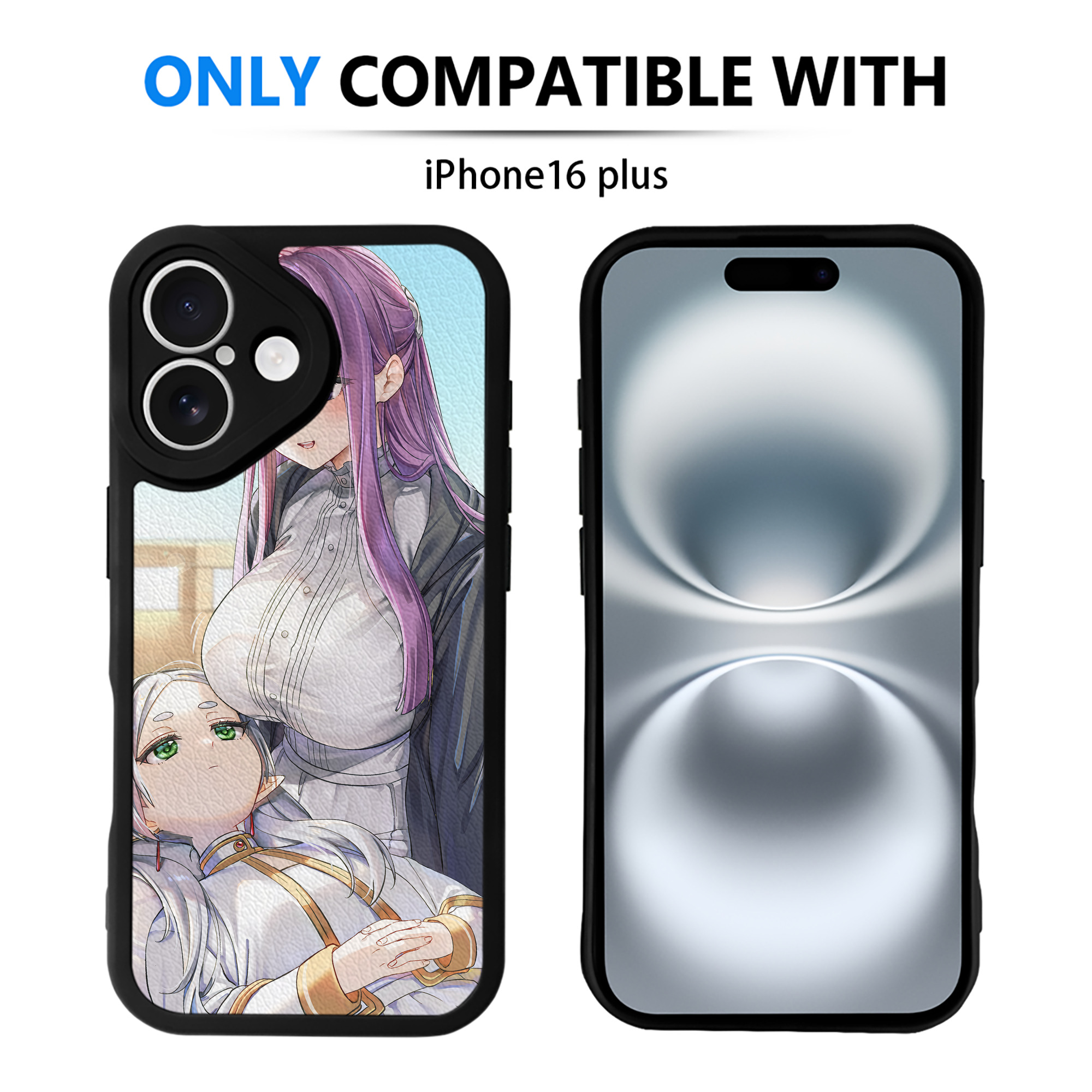 （画像用） 葬送のフリーレン Frieren 【iPhone 16シリーズ対応】シリコンスマホケース（レザー調） 材質：シリコン